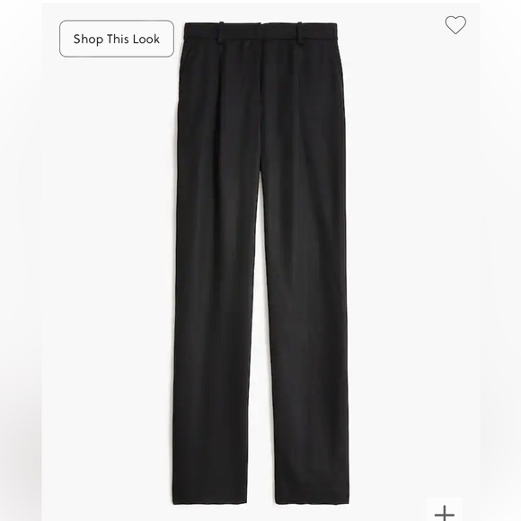 J crew Wide-leg pleated twill trouser pant - Picture 4 of 5